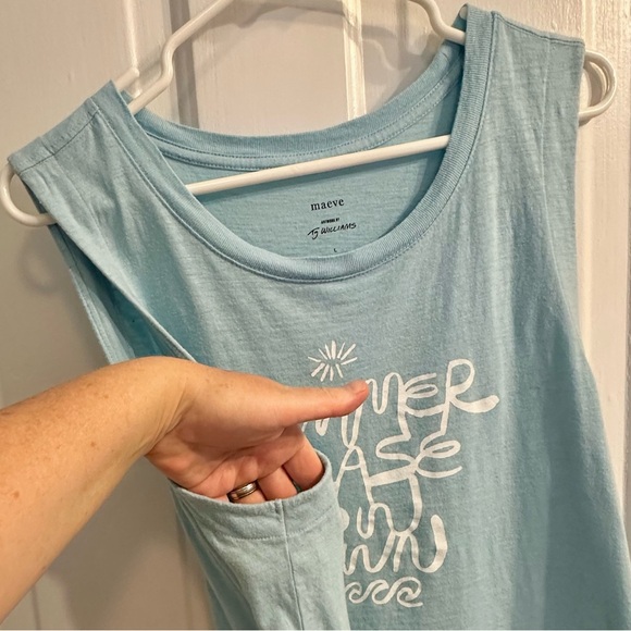 Excellent Condition! Maeve (Anthro) Ty Williams Boxy Tank - Large: Light Blue - Picture 6 of 9
